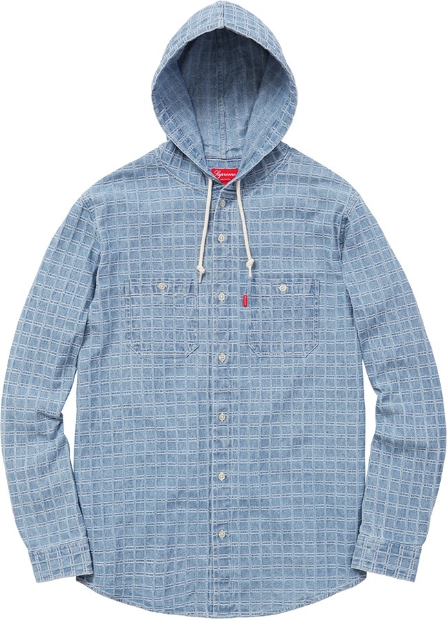 Hooded Denim Jacquard Shirt view 2